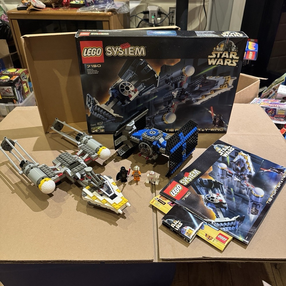 LEGO Star Wars 7150 TIE Fighter & Y-Wing – Complete w/ Box & Instructions